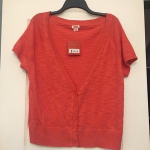 BNWT XL short sleeve cardigan